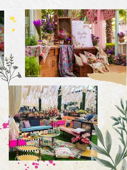 Finalizing the 'Rajasthani Folklore' vision with inspiration for cozy, colorful seating areas and detailed prop styling.