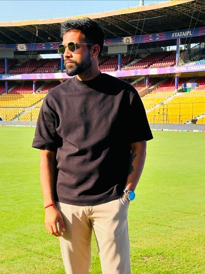 Appreciate everything. A quiet moment on the field, taking in the atmosphere of the stadium before the crowds arrive.