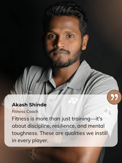 Our Fitness Coach, Akash Shinde, shares his philosophy on training. He focuses on instilling discipline, resilience, and mental toughness, which are the foundational qualities of every champion.