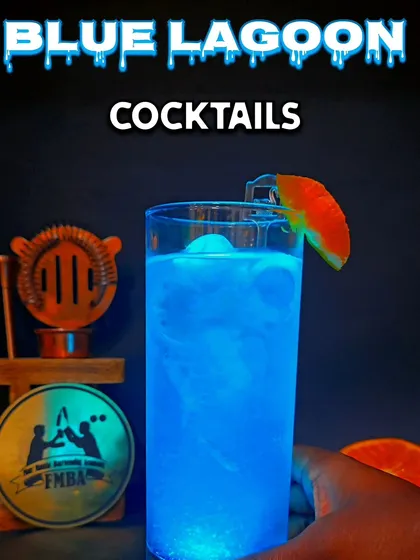 Beyond the show, we craft visually stunning and delicious drinks. This vibrant Blue Lagoon is just one example of the custom cocktails we can create for your event.