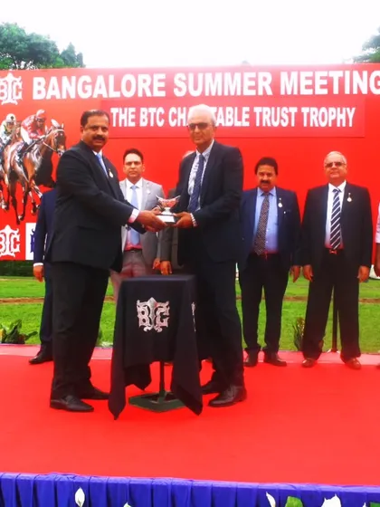 The B.T.C Charitable Trust Trophy presentation.