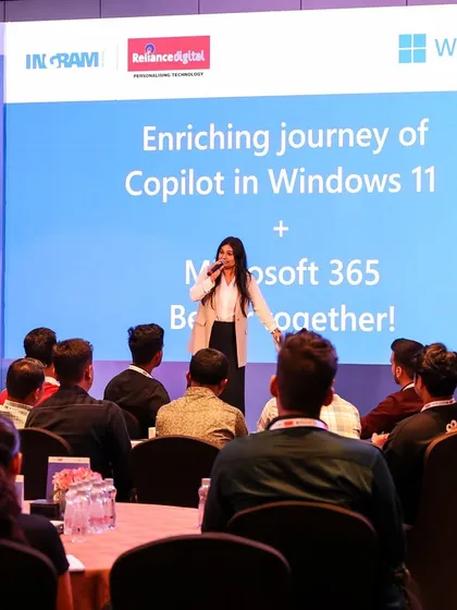 Engaging with the audience during a corporate workshop. My approach is to make every session interactive and memorable for the attendees.