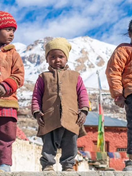 The bright, innocent faces of local children in a Spiti village. Travel photography for me is also about connecting with the people who call these incredible places home.