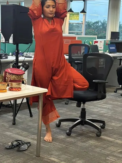 You don't need a mat or a change of clothes to find balance during your workday. I often guide chair yoga sessions, like this one at MagicBricks, using office furniture to support stretches that combat the effects of sitting, improve posture, and reset your energy.