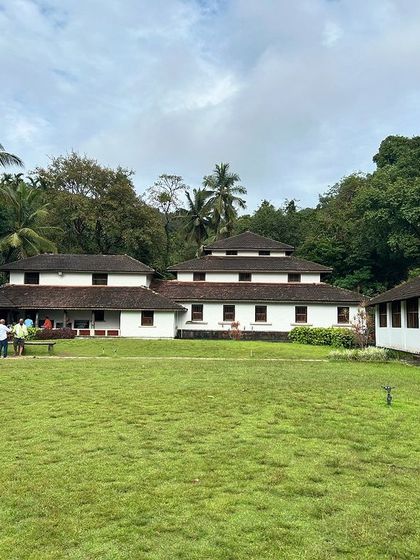 Visiting Kavimane, the ancestral home of the great Kannada poet Kuvempu, as part of our Kodachadri trip.