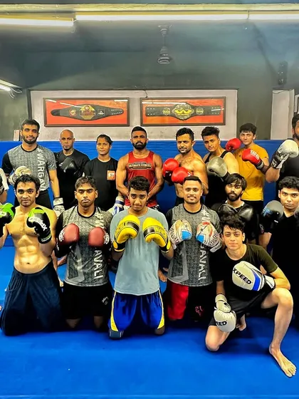 Another shot of the boxing crew after a solid session. The energy and camaraderie here are what help everyone improve.