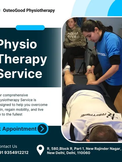 This is what our comprehensive physiotherapy service looks like in action. I am performing manual therapy on a patient's leg to help overcome pain and regain mobility, designing a treatment plan to help them live life to the fullest.