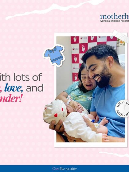With lots of joy, love, and wonder! We are overjoyed to share this beautiful moment with Mr. Rahul Dua and Mrs. Nidhi Dua as they hold their new bundle of joy. It fills us with immense pride to see their family beaming with happiness.