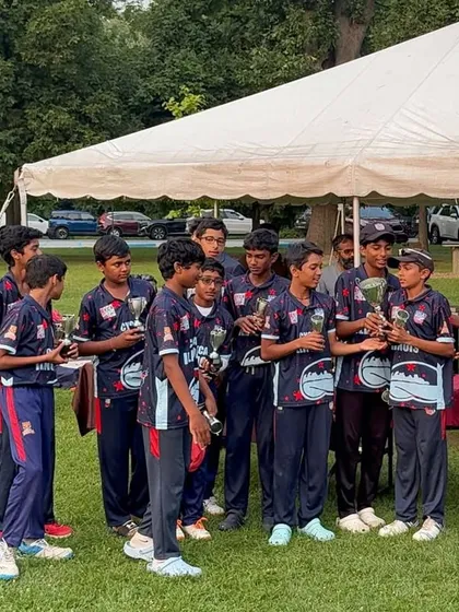 The CYCA Bears U-13 team celebrating their runners-up finish at the MYCC Tournament in Michigan.