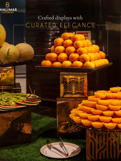 Crafted displays with curated elegance. Our fruit counters are a perfect example of how we turn food into art, delighting both the eyes and the taste buds.