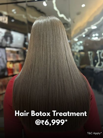 The sleek and shiny result of a Hair Botox treatment, a popular service at our Kandivali salon for clients seeking smooth, frizz-free hair.