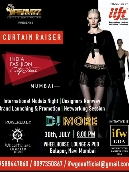 This poster is for a fashion show curtain-raiser event I played at, combining high fashion with high-energy music.