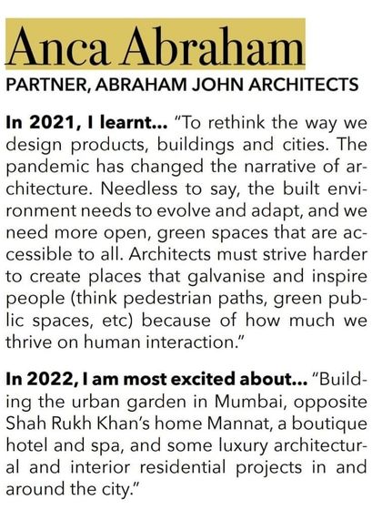 Anca shares her learnings and excitement for the new year in Livingetc magazine. We are constantly rethinking how we design cities to include more open, green spaces that inspire human interaction.