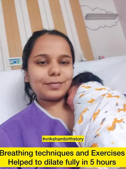 This mother's testimonial shows how breathing techniques and exercises helped her dilate from 1cm to 10cm in just 5 hours, leading to a normal delivery after an 8-hour labor.