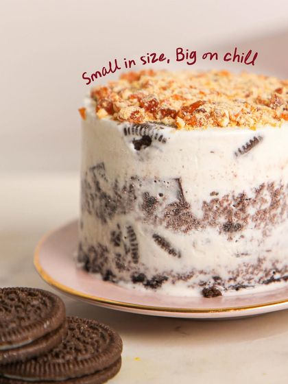 Small in size, big on chill. Our mini Mint Oreo ice cream cake is perfect for when you need a quick and delicious cool-down.