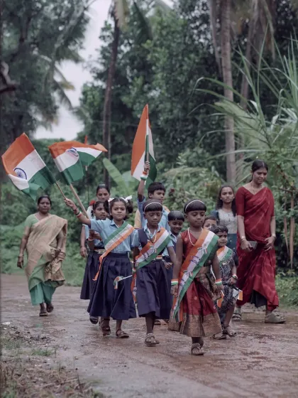 A simple Independence Day march in a small village. I find great beauty in these everyday moments of community life. This image shows the pride and innocence of the children, telling a story of culture that goes beyond grand festivals.
