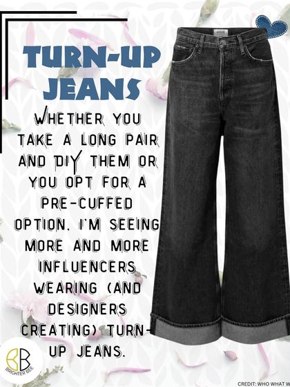Turn-up jeans are a growing trend. Whether you DIY a cuff on a long pair or buy a pre-cuffed option, this style adds an effortlessly cool touch to your denim game.