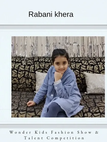 Welcome to the show, Rabani Khera. Her thoughtful pose shows she's ready to take on the fashion world.