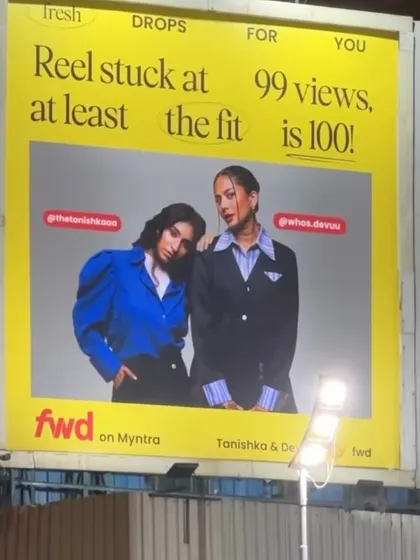 Seeing my work on a massive billboard for a major fashion brand like Freakins is always a thrill. This image shows the real-world impact of my commercial makeup, designed to be clean, eye-catching, and effective for large-scale advertising campaigns.