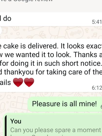 "It looks exactly how we wanted it to look. Thanks a lot for doing it in such short notice." We are always happy to accommodate last-minute requests!