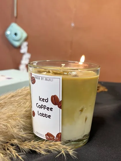 For the love of lattes. This is my Iced Coffee Latte candle, part of a gift box that also includes Lavender and Matcha latte scents. It's the perfect gift for any coffee lover.
