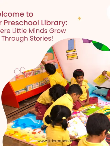 Our vibrant library comes to life as children explore the shelves and share books on a colorful playmat. With over 800 titles, this space is central to our mission of creating lifelong readers.