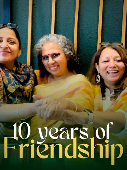 Ten years of friendship, celebrated with art. It was so beautiful to see this bond between three best friends at the workshop.