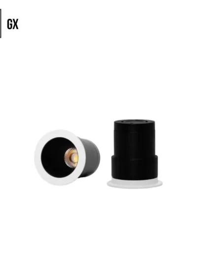 The GX downlight features an innovative fixed design to minimize aperture size and maximize light output. It's a perfect example of our commitment to creating powerful yet discreet lighting tools.