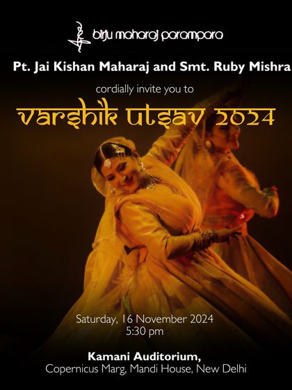Another beautiful poster for Varshik Utsav 2024, highlighting the grace and expressive quality of our dance form.
