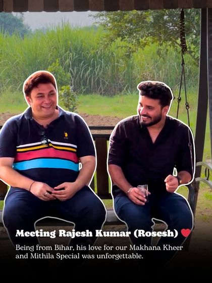 Meeting the iconic Rajesh Kumar (Rosesh) was an unforgettable moment. Being from Bihar himself, his love for our Makhana Kheer and Mithila Special achar was a proud moment for all of us at JhaJi Store.