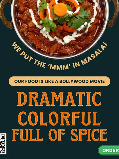 We put the 'mmm' in masala. Our food is like a Bollywood movie: dramatic, colorful, and full of spice. Just look at this vibrant bowl of rajma.