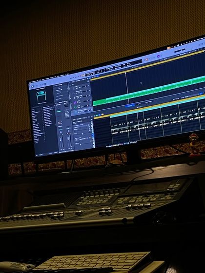 A shot of a recording session on the computer screen. This is where all the different layers of a song, from vocals to instruments, come together.