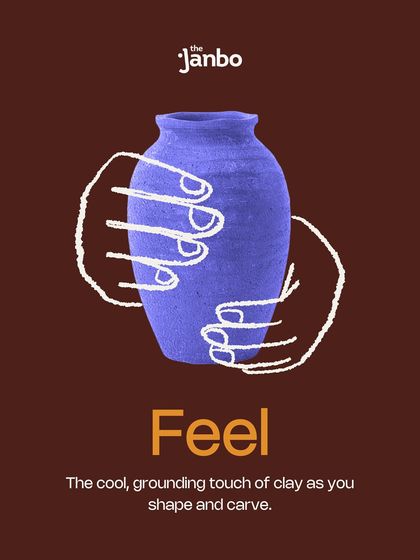 It all starts with the feel of cool, grounding clay in your hands. Our workshop is a full sensory experience, connecting you to the earth as you shape and carve.