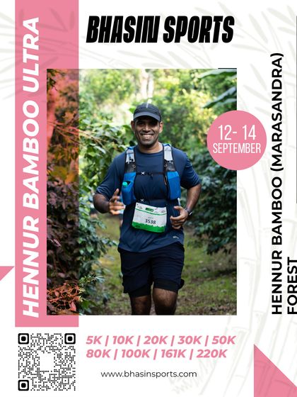 Runners navigating the beautiful and varied terrain of the Hennur Bamboo Forest. This trail offers a mix of dirt paths and shaded sections, providing a classic trail running experience right here in Bengaluru.