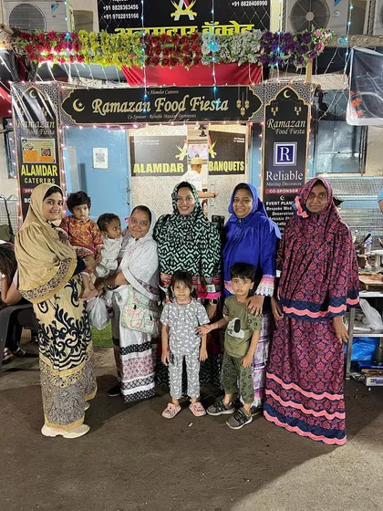 A family with young children enjoying the festival. We are a family friendly place.