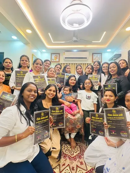 The joy on my students' faces on certification day is my biggest reward. This is not just a class, it's a community where we support each other to grow into professional mehandi artists.