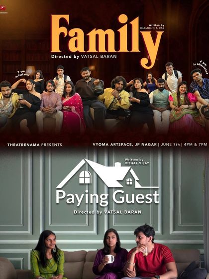 A double-feature play night with "Family" and "Paying Guest." We love when theatre groups get creative with their formats.