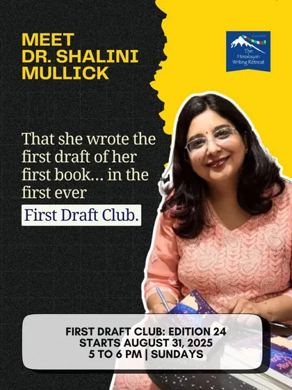 Meet Dr. Shalini Mullick, a pathologist, award-winning author, and a testament to our program's success. She wrote the first draft of her first book in the very first edition of our First Draft Club.