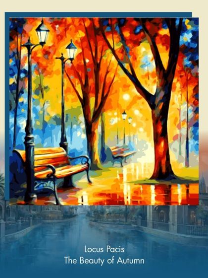 Featuring Ria's work, 'The Beauty of Autumn,' a vibrant piece that was part of our curated collection for the international showcase.