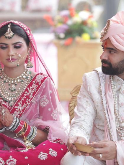 Another candid from the wedding ceremony, showing the bride and groom together. My makeup ensures the bride is always picture-perfect.
