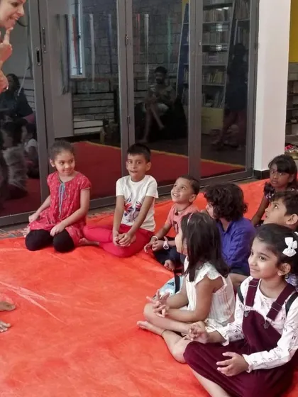 We had a fabulous time with beloved illustrator Priya Kuriyan. She read from 'Beauty the Buffalo' and led a wonderful drawing workshop where everyone, including the adults, learned to sketch the characters.