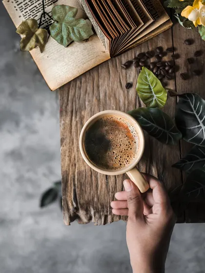 A peaceful coffee moment. Taking time to slow down and reflect is essential for staying balanced and creative.