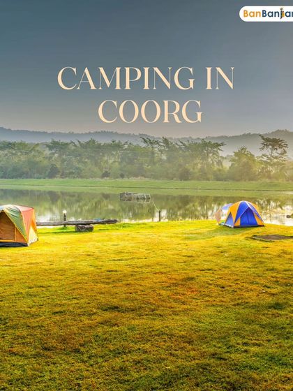 A serene morning camping by the water in Coorg. A perfect escape for nature lovers near Bangalore.