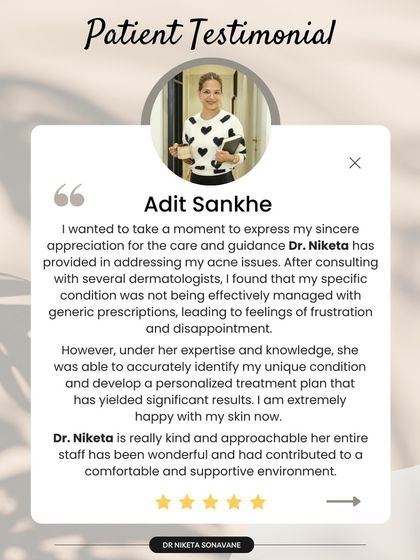 This patient was frustrated with generic prescriptions that weren't working for his acne. My expertise allowed me to identify his unique condition and develop a personalized plan that yielded significant results.