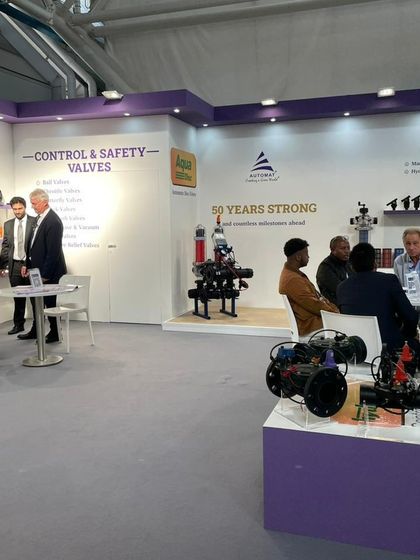 Welcoming our first guests on Day 1 of EIMA 2022. Our booth is designed to facilitate detailed discussions about our advanced irrigation technology.