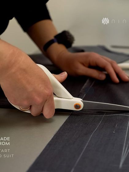 "Made from start to suit." Every step, from cutting the pattern to the final press, is handled with expert care. This is the art of true bespoke tailoring.