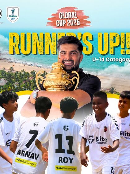 Our U-14 team fought with heart to secure the Runners-Up position at the Global Cup Goa 2025.