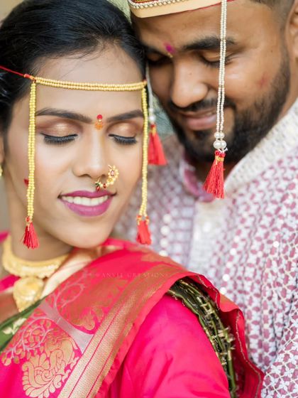 A quiet, intimate embrace, capturing the peaceful and loving connection between the couple.