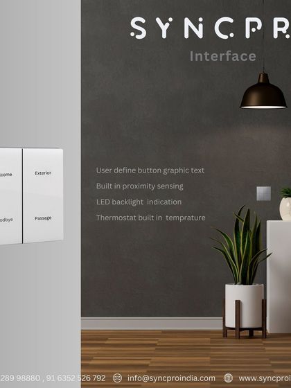 This keypad is packed with smart features. It includes user-definable button text, a built-in proximity sensor, LED backlighting for clear indication, and an integrated thermostat for temperature control.