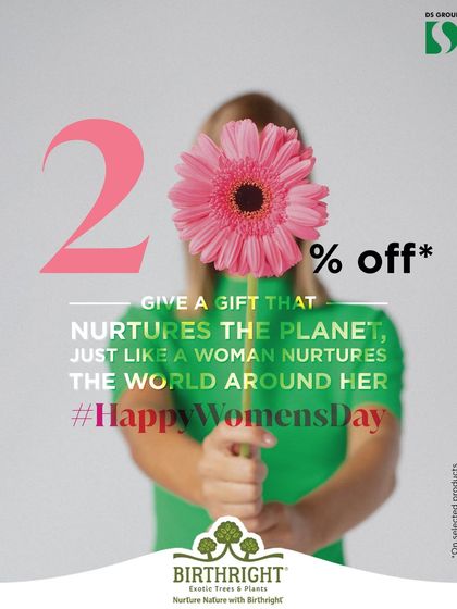 A plant is much like a woman: strong, nurturing, and full of life. This Women's Day, I celebrate this spirit by offering a special discount on select plants that honor the incredible women in your life.